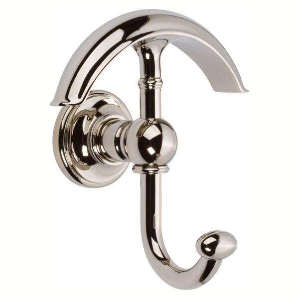 Ginger Double Robe Hook in Polished Nickel 4511/PN - main